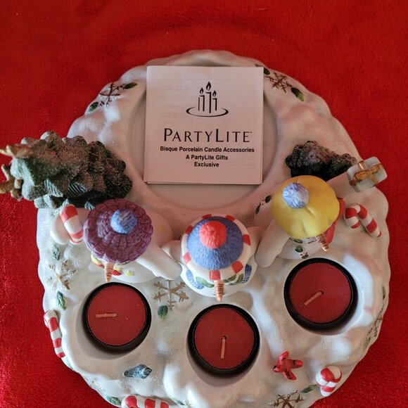 PartyLight Snowbell Tea Light Pillar Holder #P7650 Christmas Table Decoration - Picture 4 of 5